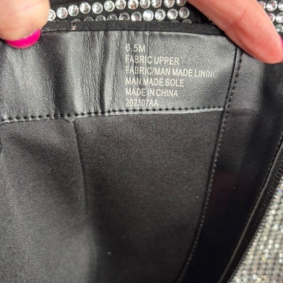 Gianni Bini Party Swifty GaborTwo Rhinestone Pointed Toe Tall Wedge Boots 6.5 - Picture 9 of 12